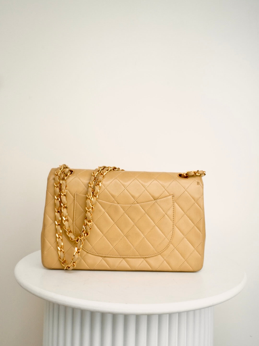 Chanel Double Flap Beige