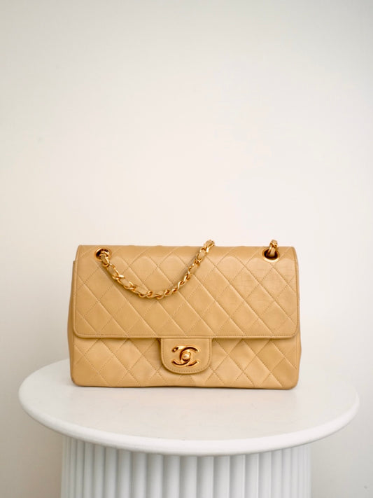 Chanel Double Flap Beige