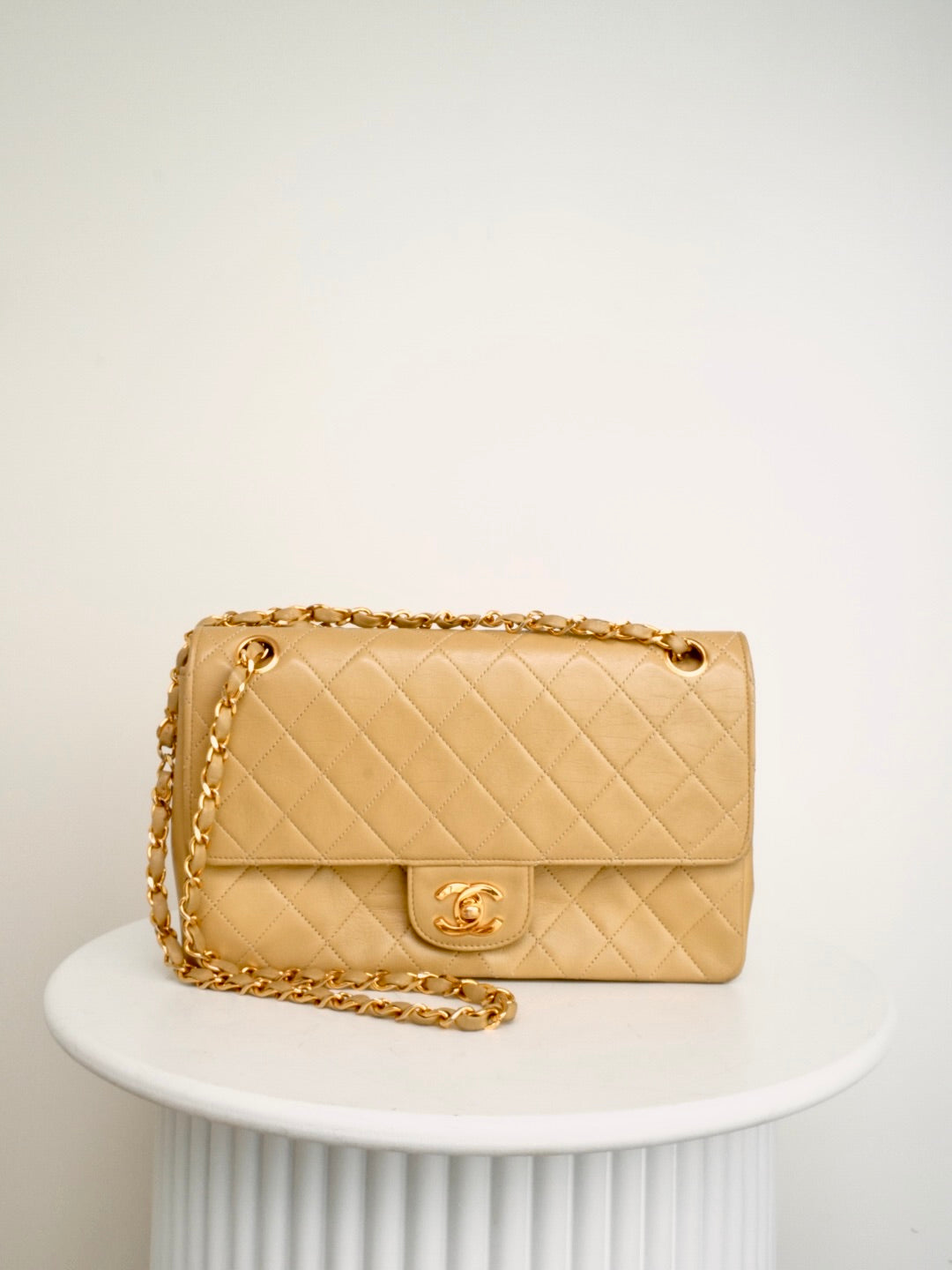 Chanel Double Flap Beige