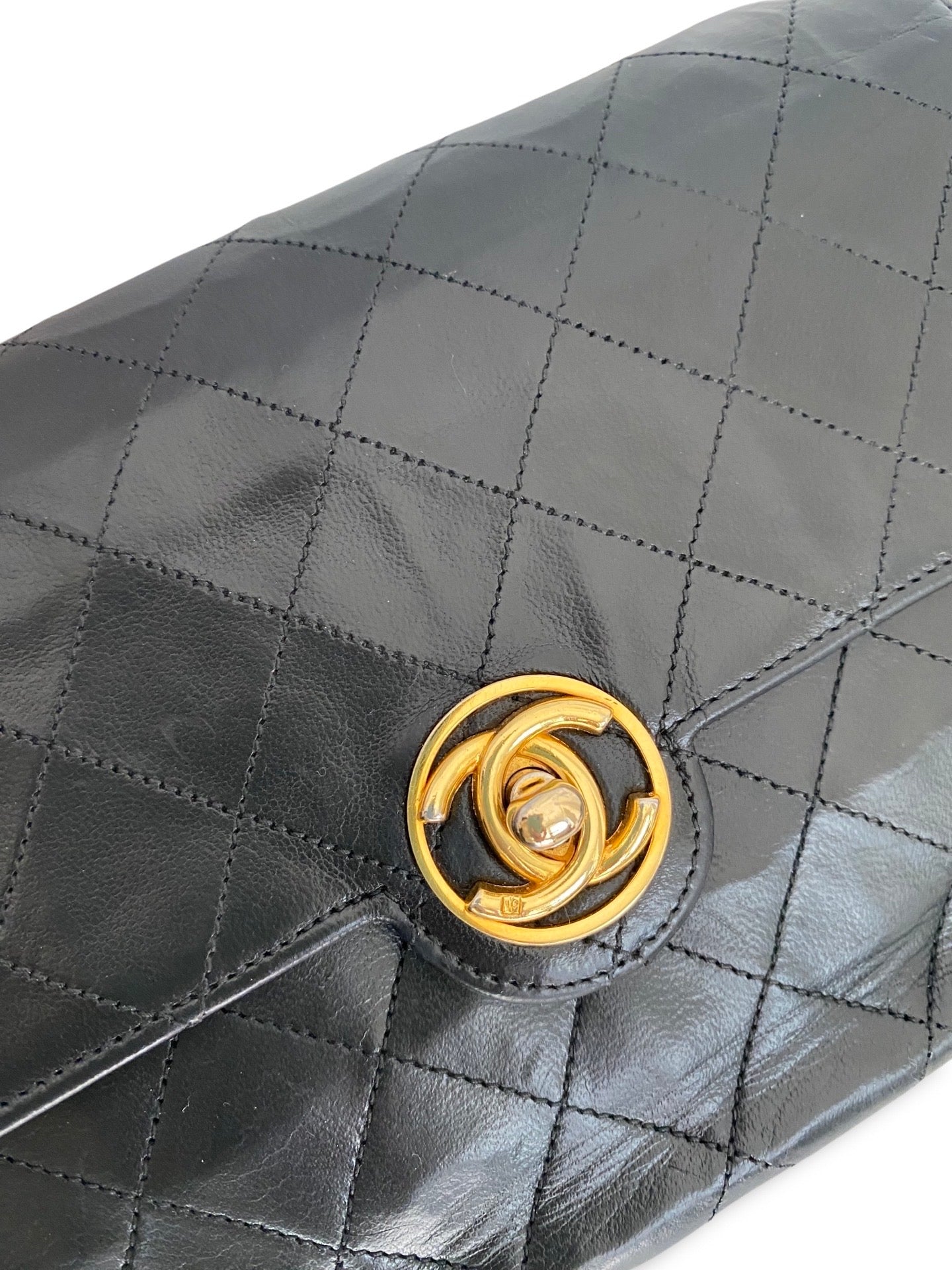 Vintage Chanel Flap Bag 24k gold plated