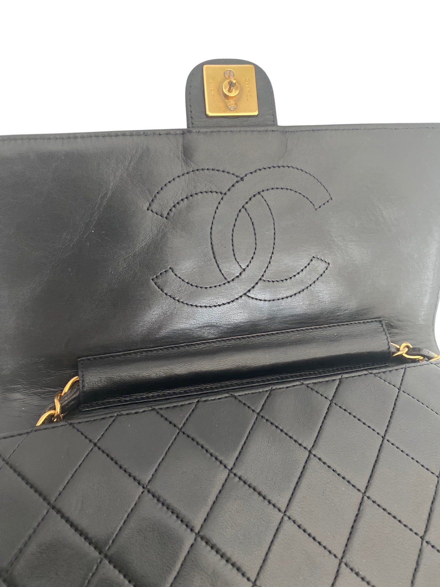 Vintage Chanel Flap Bag 24k gold plated