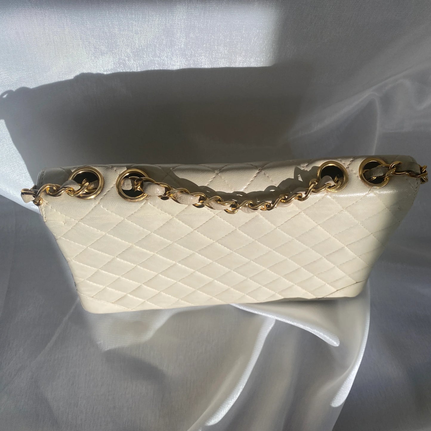 Chanel Single Flapbag Creme GWH SMALL