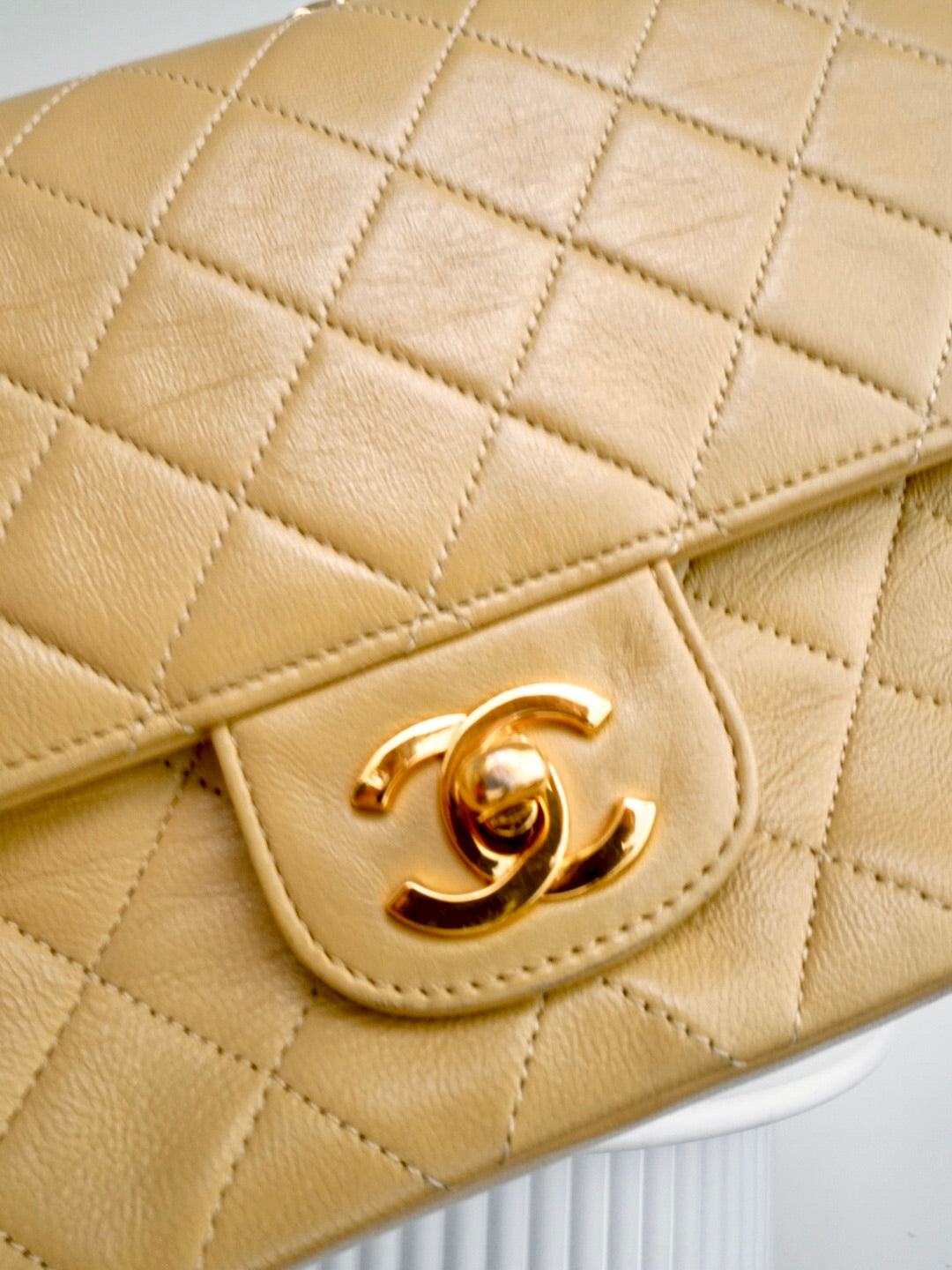 Chanel Double Flap Beige