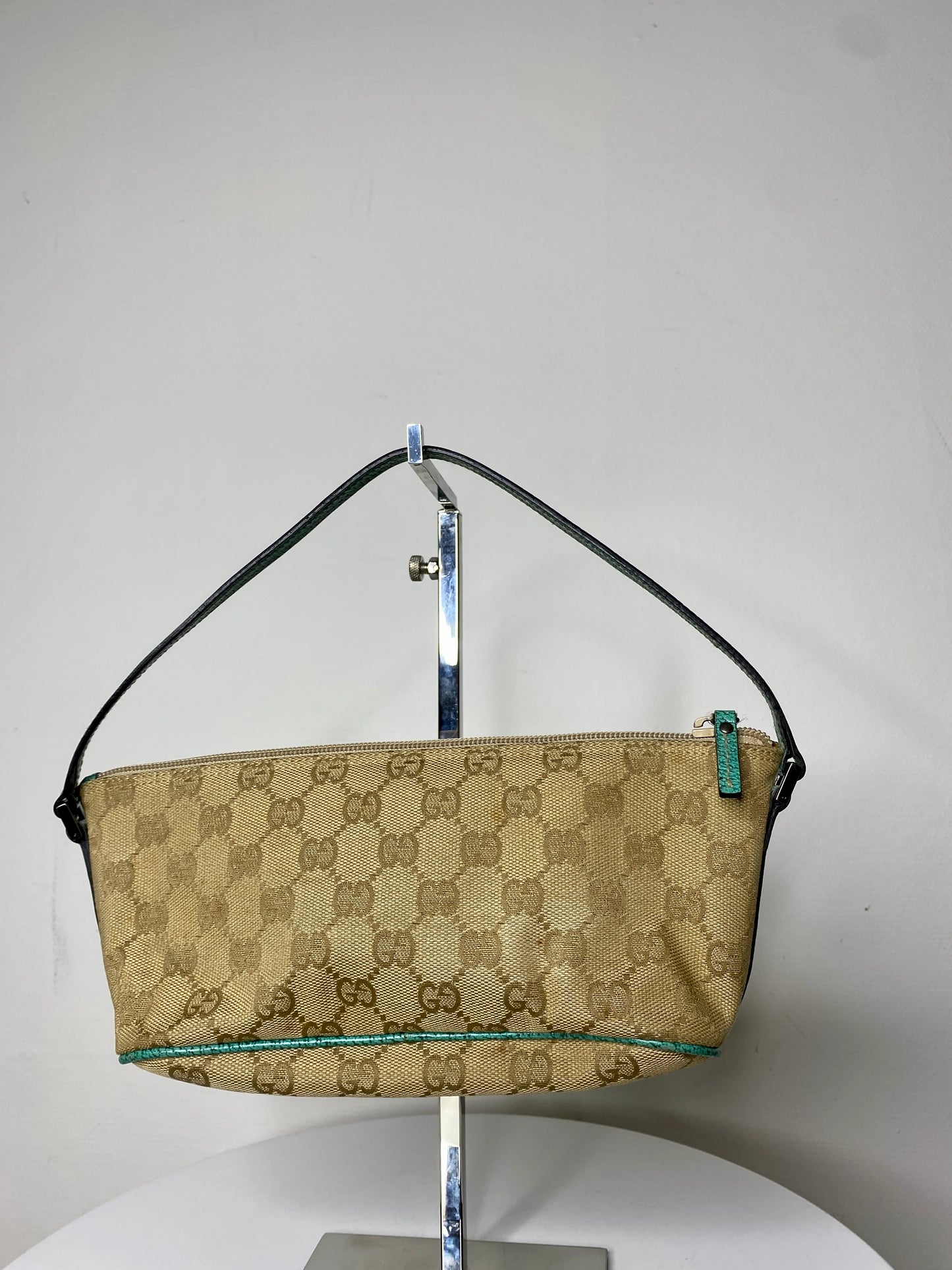 Gucci Boat Bag Beige Mint Green