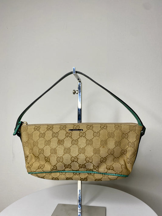 Gucci Boat Bag Beige Mint Green