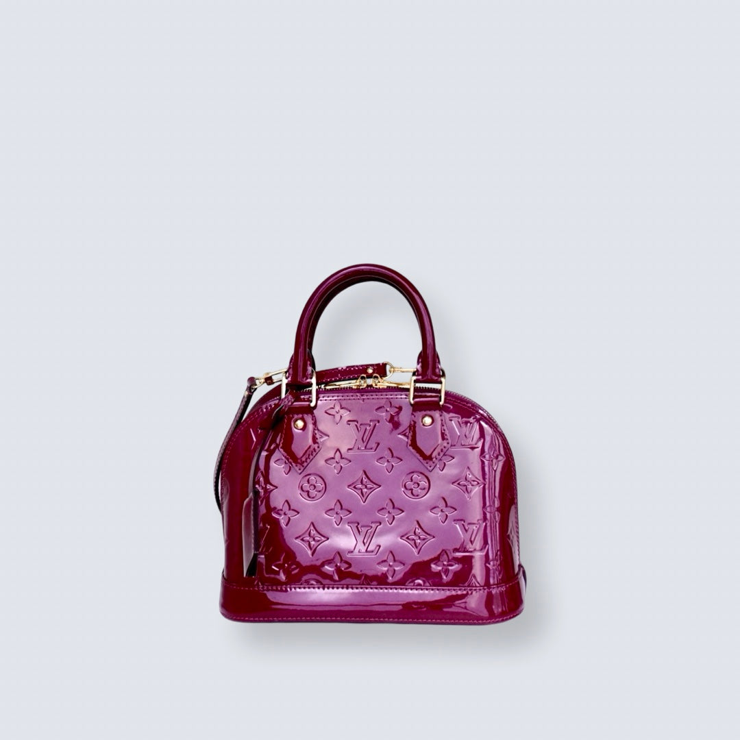 Louis Vuitton Alma BB Vernis Bordeaux Red