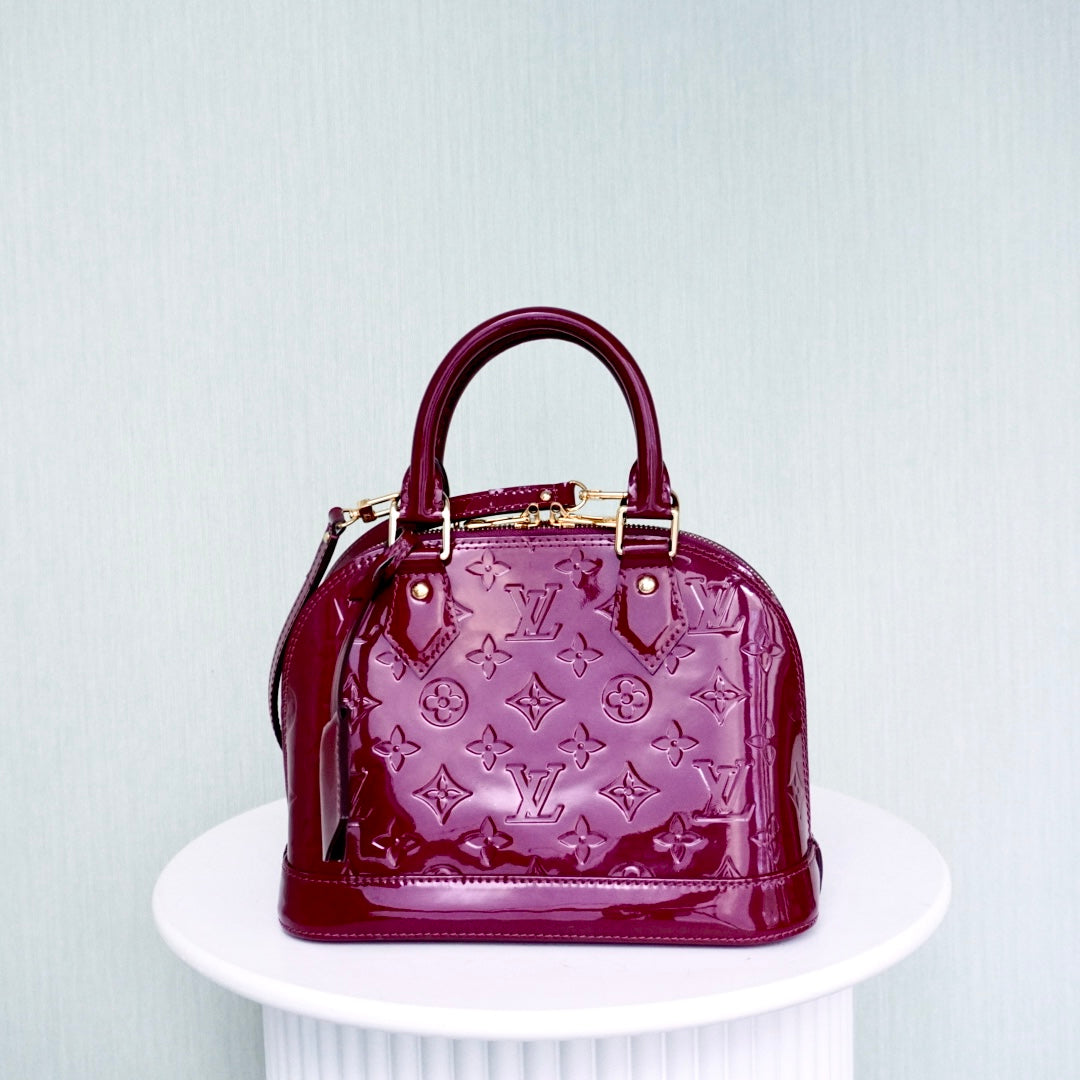 Louis Vuitton Alma BB Vernis Bordeaux Red