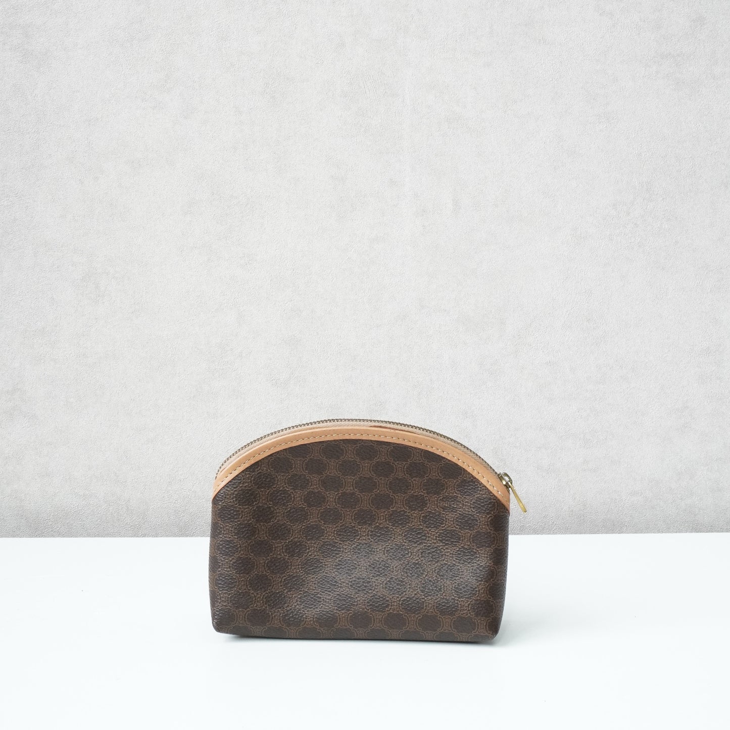 Céline Triumph Coated Canvas Make Up Pouch