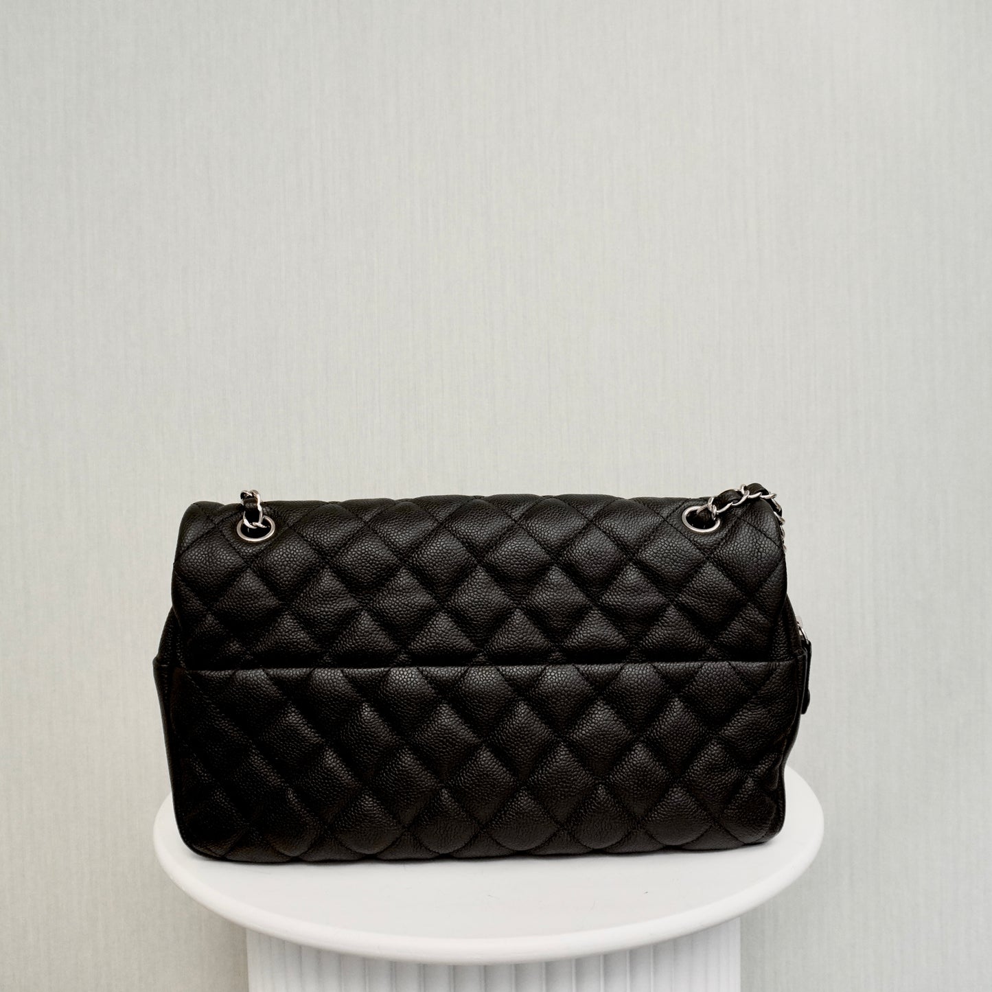 Chanel Easy Flap Bag Jumbo Caviar SHW