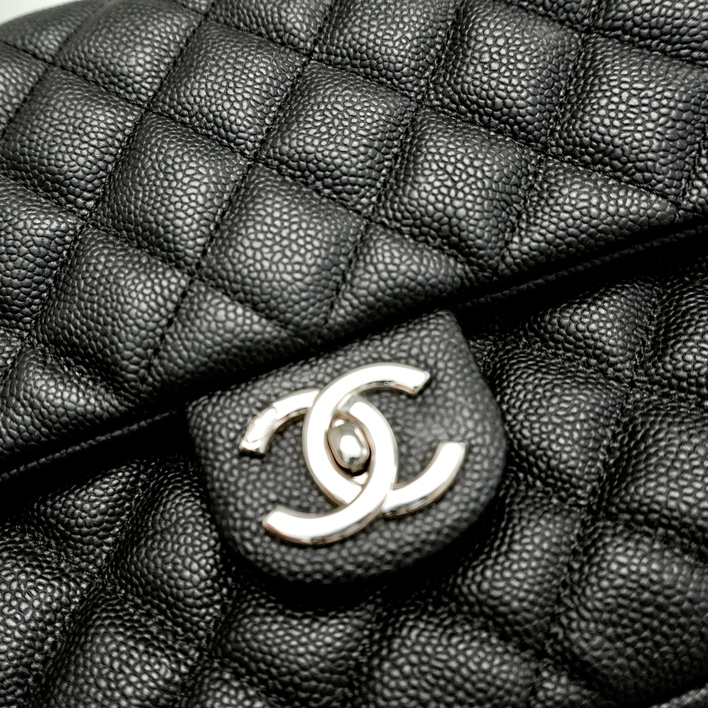 Chanel Easy Flap Bag Jumbo Caviar SHW