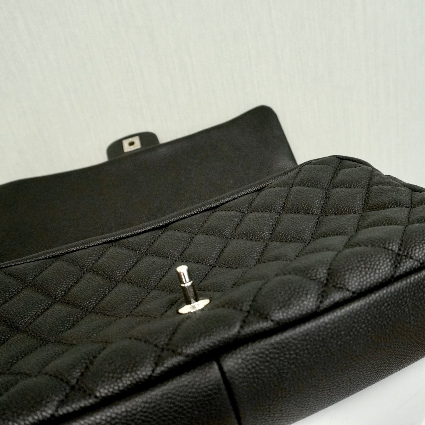 Chanel Easy Flap Bag Jumbo Caviar SHW