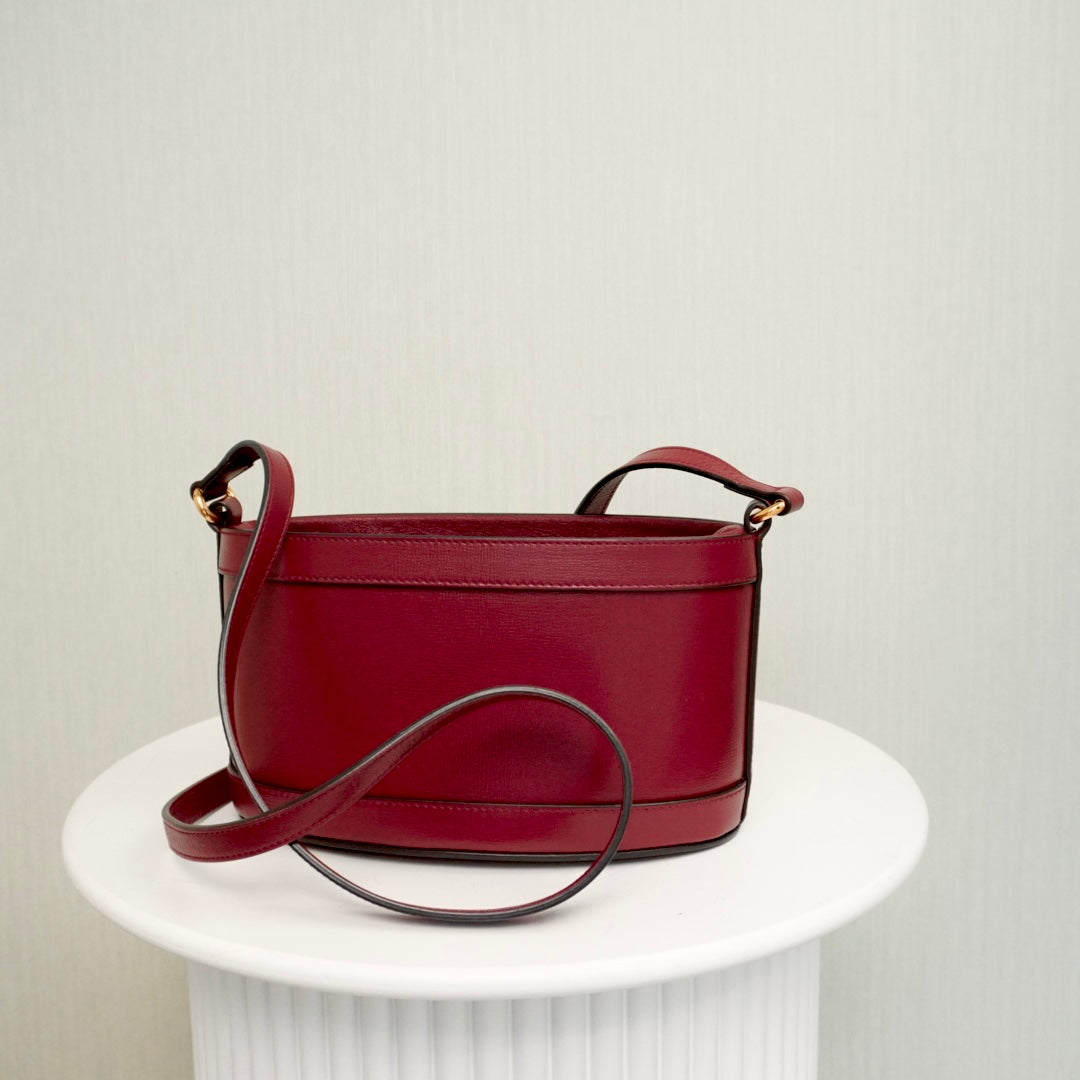 Gucci Horsebit 1955 Bucket Bag Cherry Red