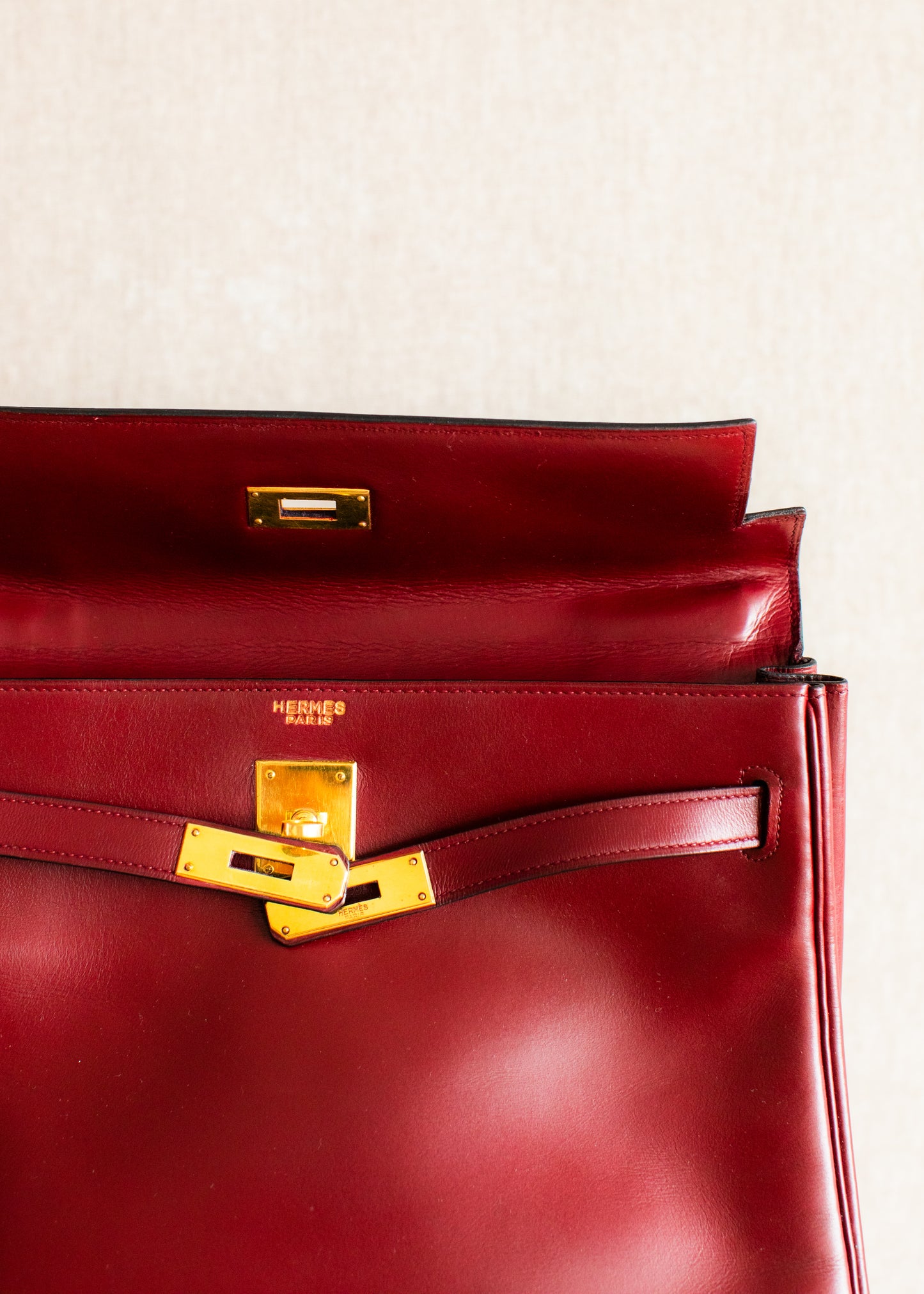 Hermès Kelly 32 Box Calf Rouge H