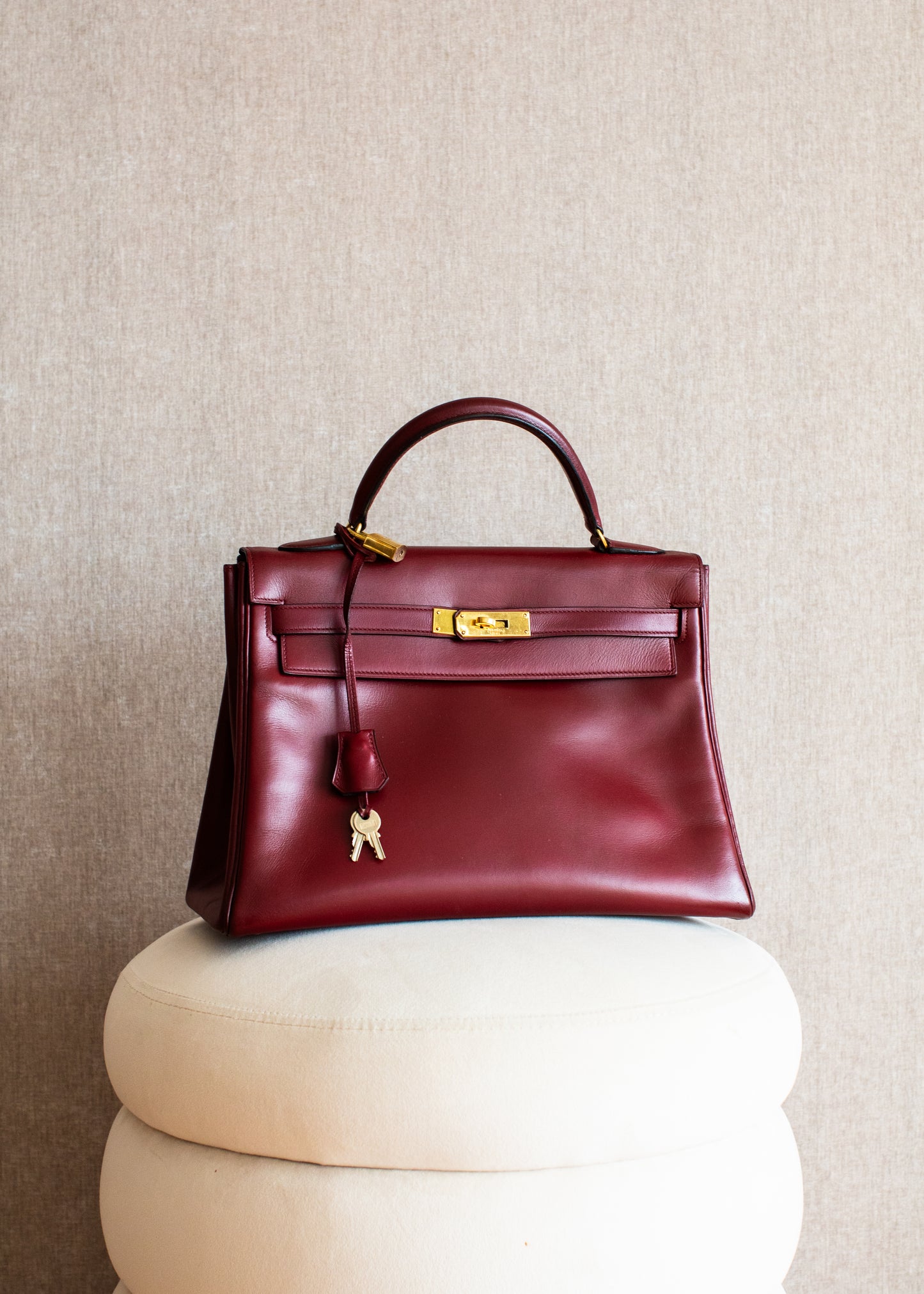 Hermès Kelly 32 Box Calf Rouge H