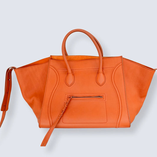 Céline Luggage Phantom Tote Bag Oranje